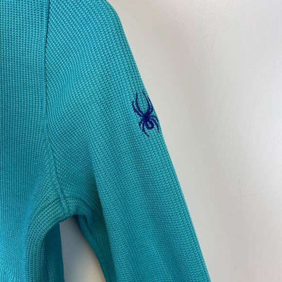 Spyder Girls L 14/16 Fleece Blue Full Zip Jacket Knit - Picture 6 of 11